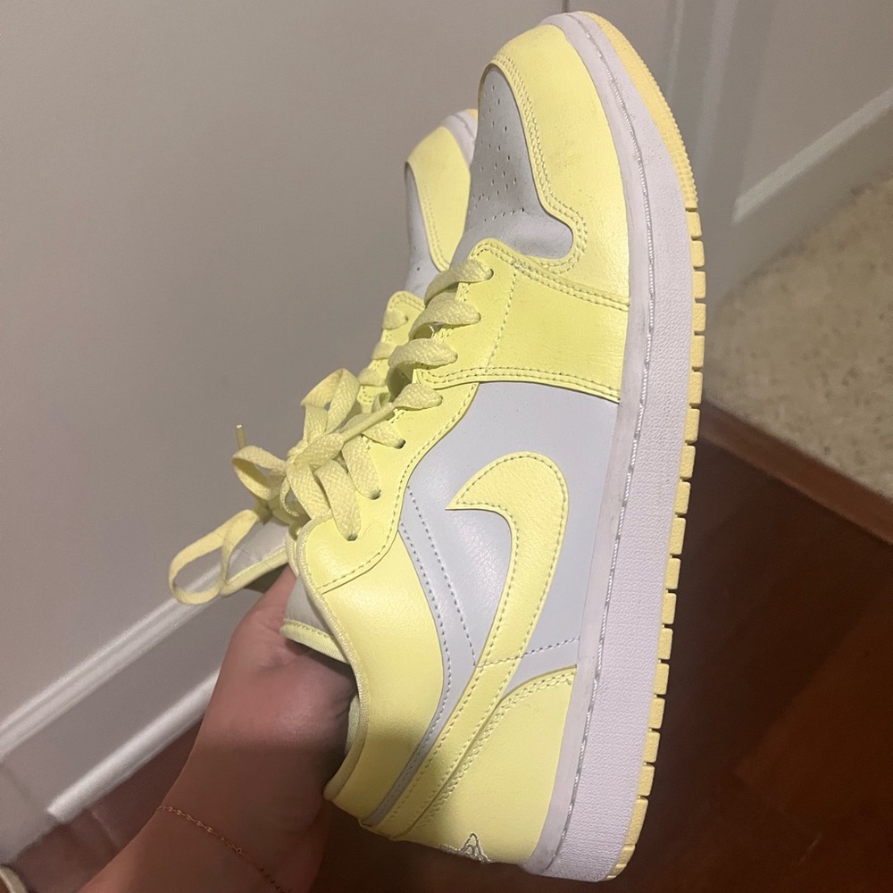 Wmns Nike Air Jordan 1 Low Neon Yellow and Gray/White Shoes

Worn Once! Size 12